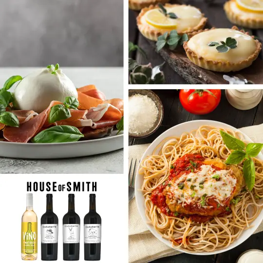 A Taste of Italy – Three-Course Dinner w/ House of Smith Wine Pairings: A Taste of Italy – Three-Course Dinner – Meal kit